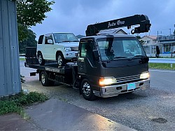 クレーン🪝付きフルフラットローダー🚚